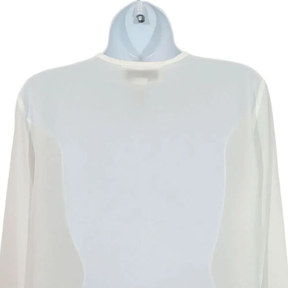 NEW Vintage Christie & Jill Petites Embroidered Gold Pearl Button Down Blouse - Picture 5 of 9